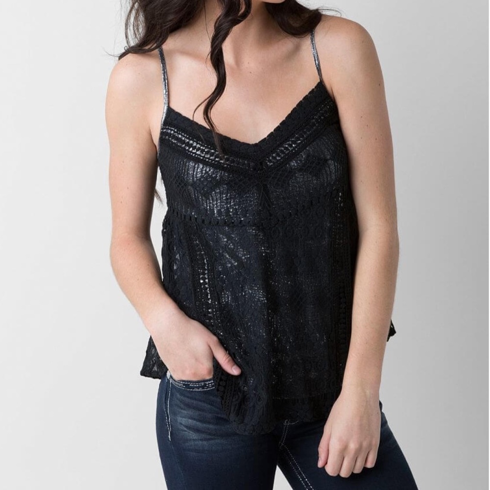 EUC Miss Me Lace Tank Top - Size Small